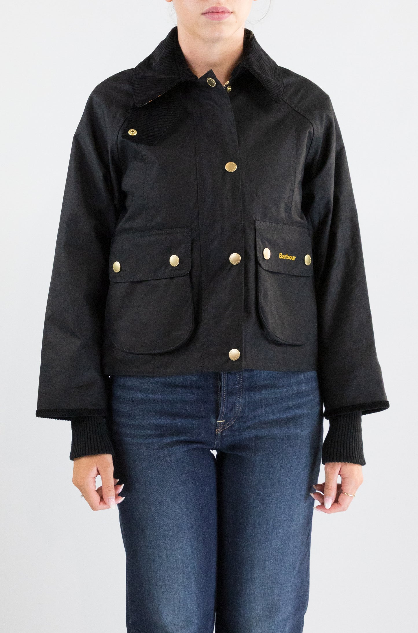 Giubbotto Barbour Bk71 da Donna lwx1403 cropped beadnell wax