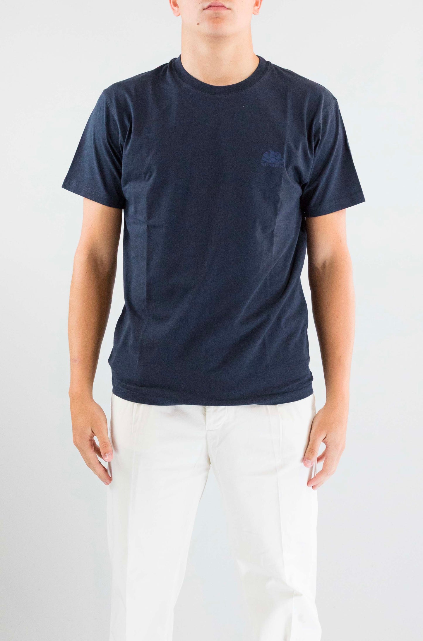 T-Shirt Sundek Navy da Uomo m129tej780t