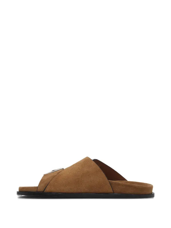 Scarpa  Alohas Suede Tan da Donna alba