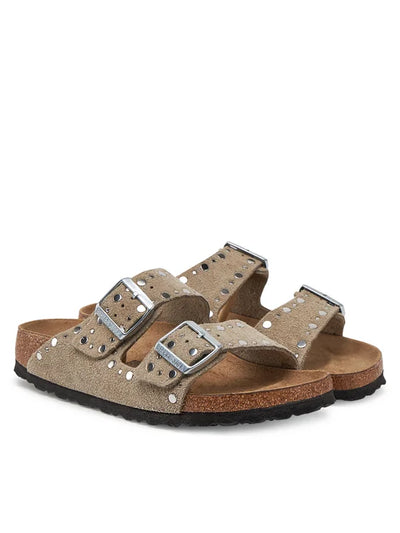 Scarpa Birkenstock Calz M Taupe da Donna 1029390 arizona rivet suede