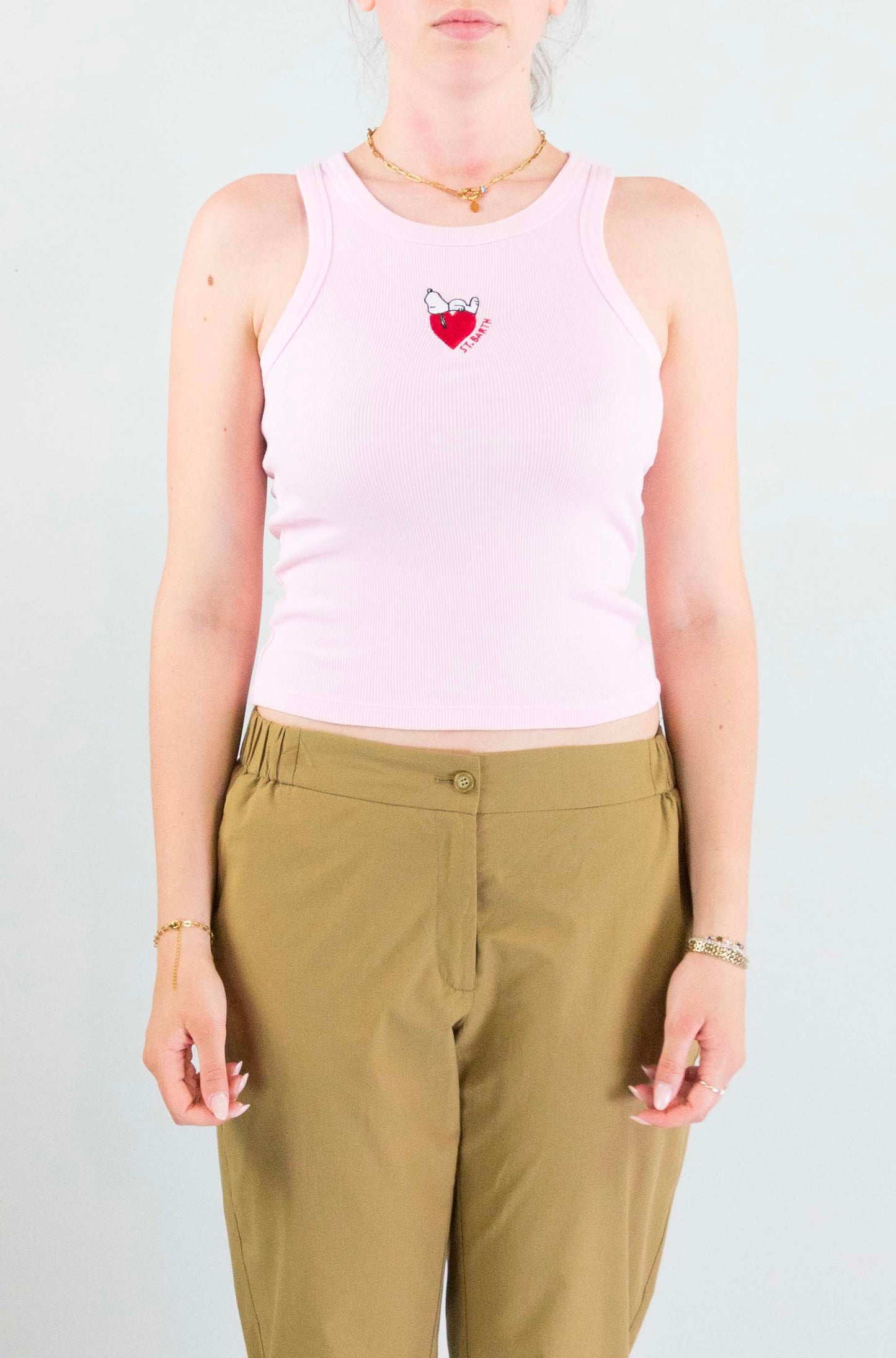 T-Shirt Mc2 Saint Barth 09821 Snoopy Heart da Donna ada