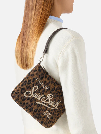 Borsa Mc2 Saint Barth Dark Leopard da Donna parisienne mini felt