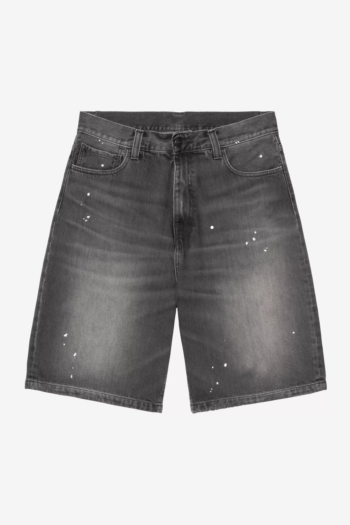Short Carhartt Wip Black Destroy Wash Splatter da Uomo i037028 landon