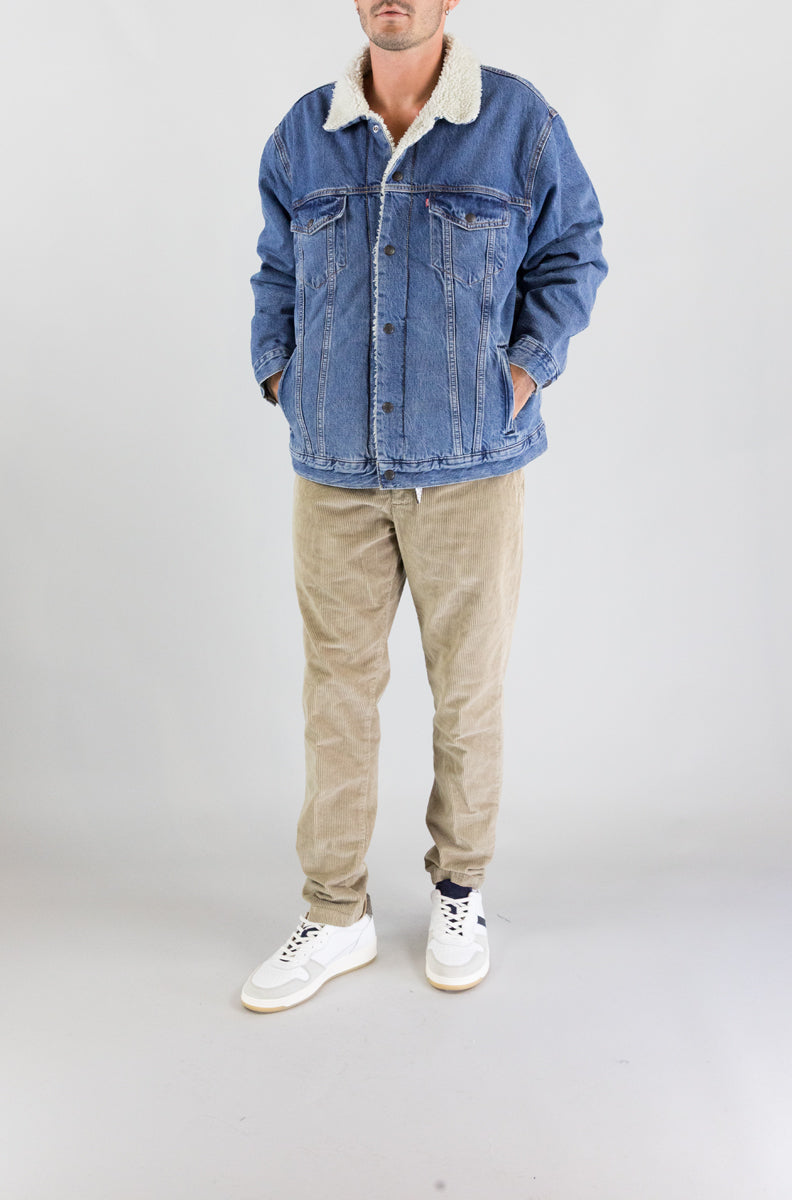 Giubbotto Levis  Denim da Uomo a578400440 relaxed fit sherpa trkr