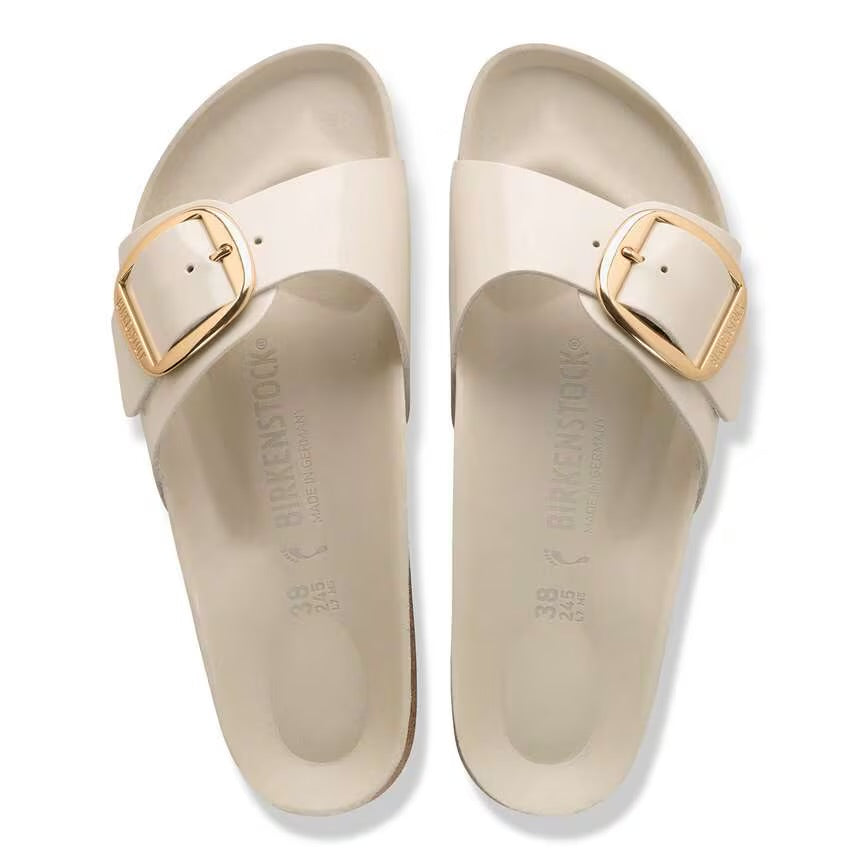 Scarpa Birkenstock Shine Oyster da Donna 1031823 arizona big buckle hex