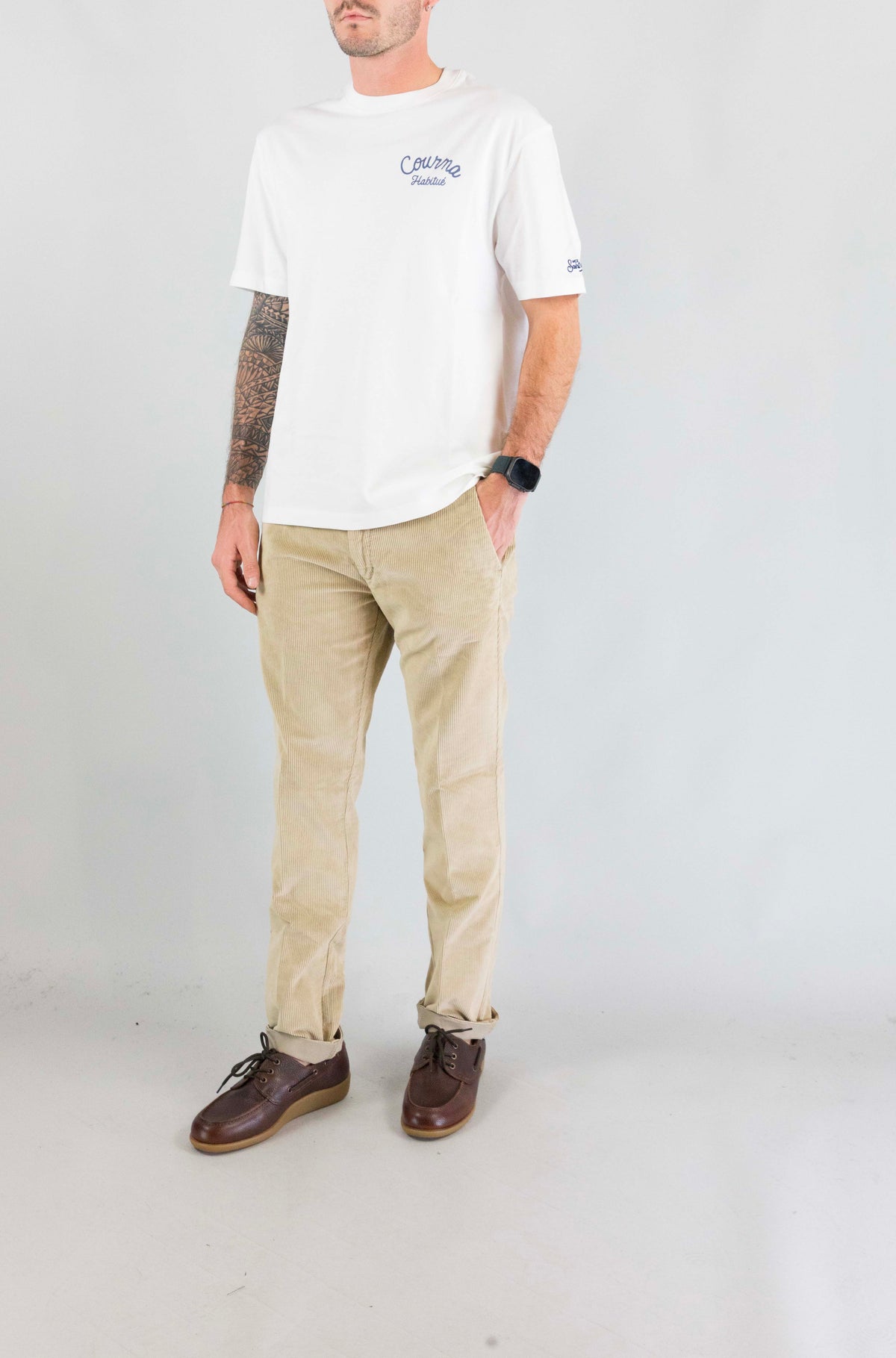 T-Shirt Mc2 Saint Barth 01295m Courma Mono da Uomo johnny raw