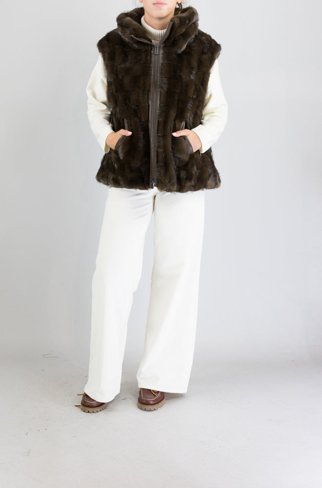 Gilet Pinko Marrone da Donna glossina