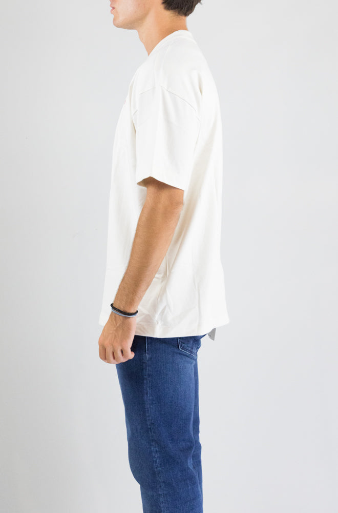T-Shirt The North Face White da Uomo nf0a8eg5qli tnf red box