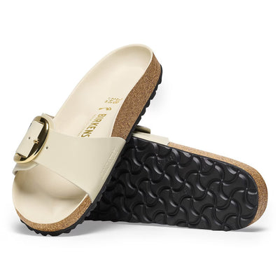 Scarpa Birkenstock Shine Ecru da Donna 1025298 madrid big buckle