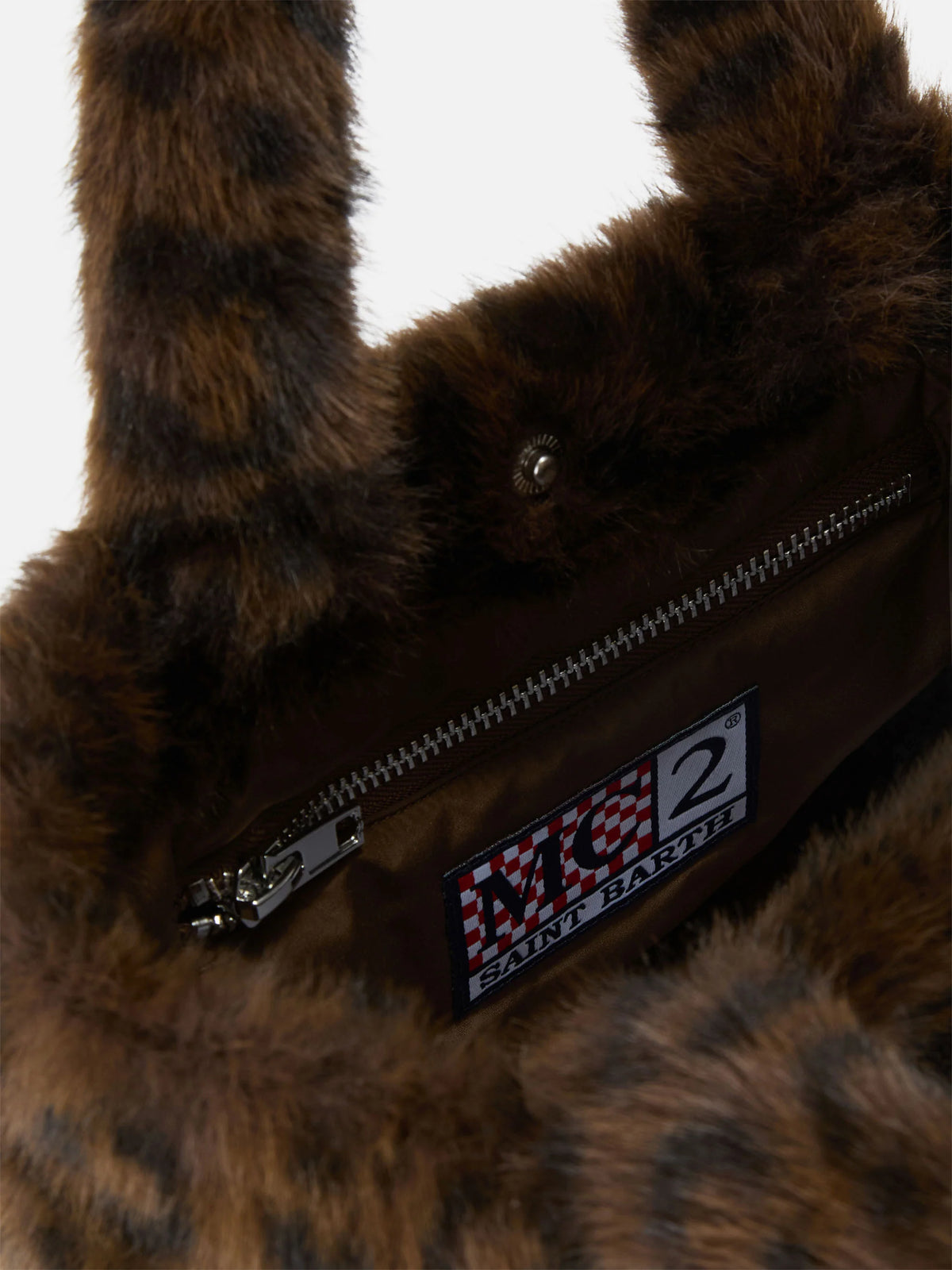 Borsa Mc2 Saint Barth Dark Leopard da Donna vanity mini soft fur