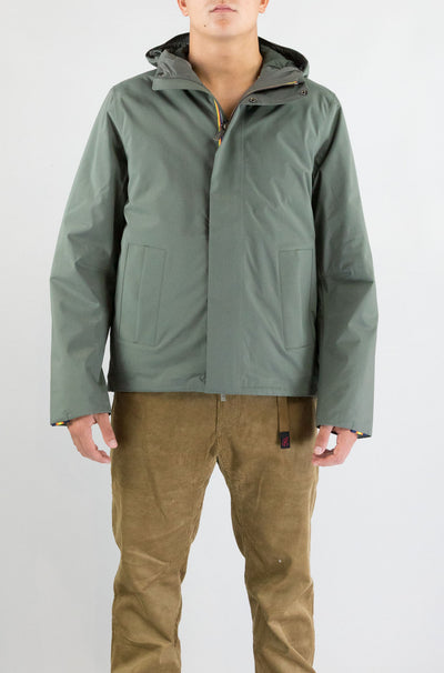 Giubbotto Kway B2n Green Blackish da Uomo k7132bw jacken bonded padded