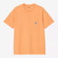 T-Shirt Carhartt Wip Gentle Orange da Uomo i030434 pocket