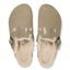 Scarpa Birkenstock Taupe da Donna 1028299 boston shearling suede calzata s