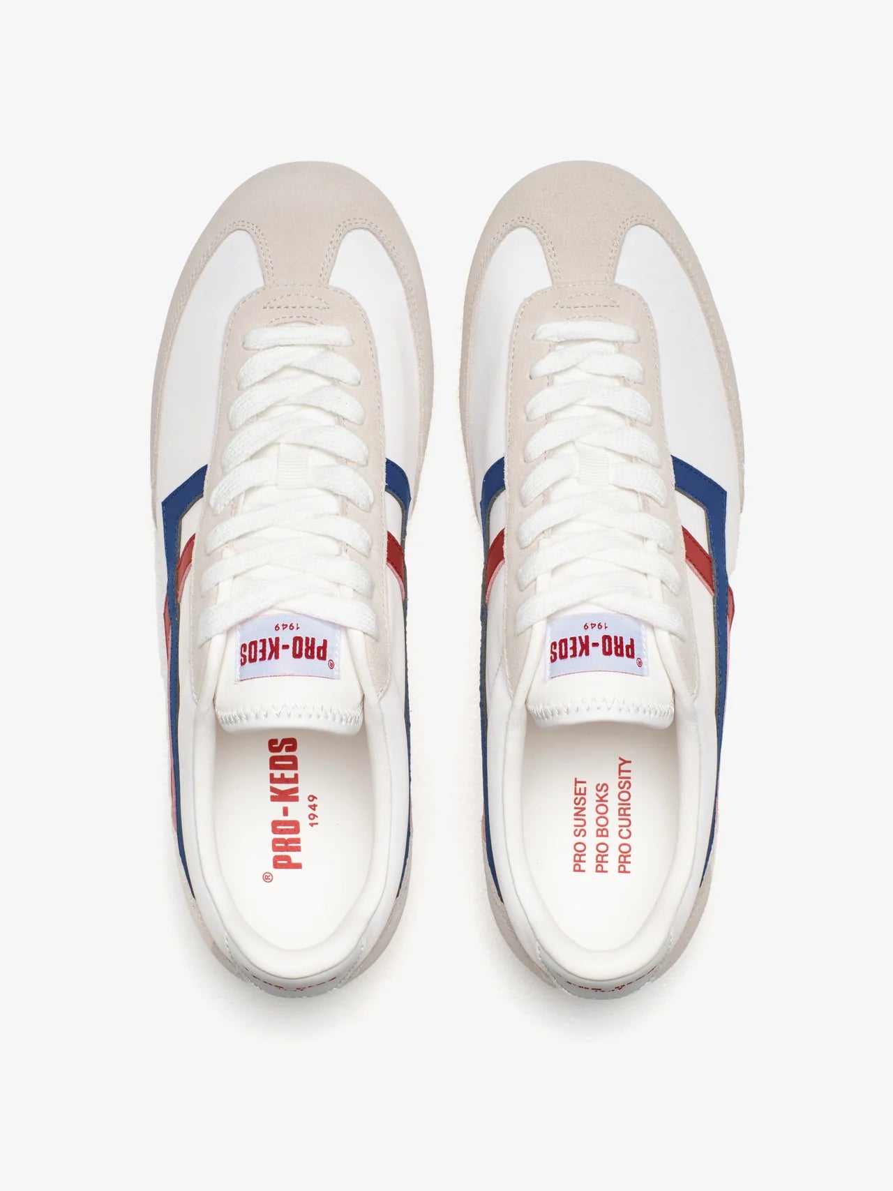 Scarpa Pro Keds White Red Blue da Donna r7226slw racer 77