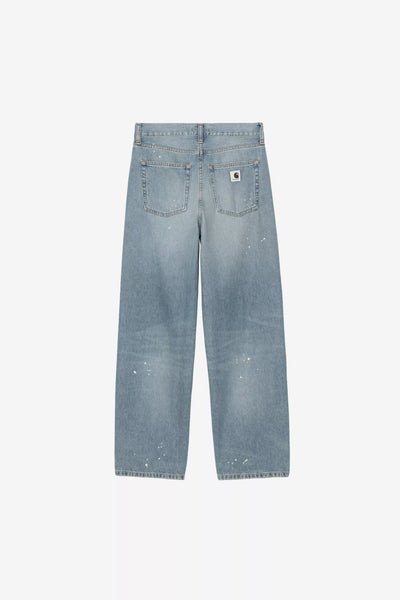 Pantalone Carhartt Wip blue Destroy Wash Splatter da Donna i037026 arin