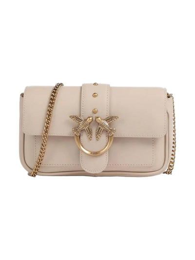 Borsa Pinko Beige Grigio da Donna love one pocket vitello se 100061 A0F1/C50Q