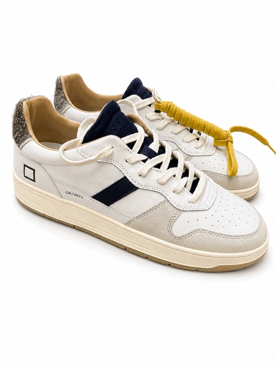 Scarpa Date White Brown da Uomo court 2.0 vintage