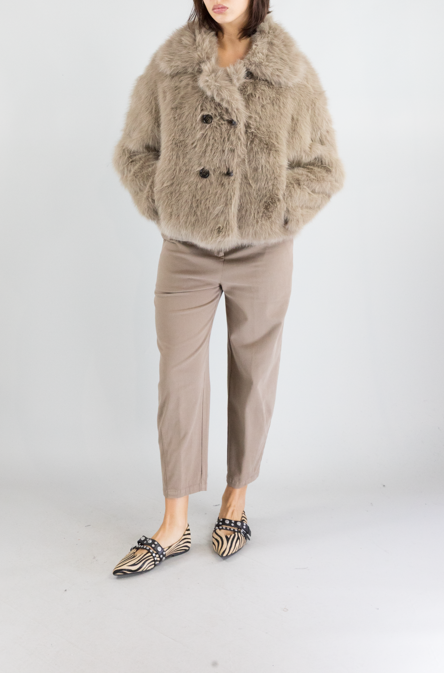 Cappotto Vicolo Beige da Donna tf0098