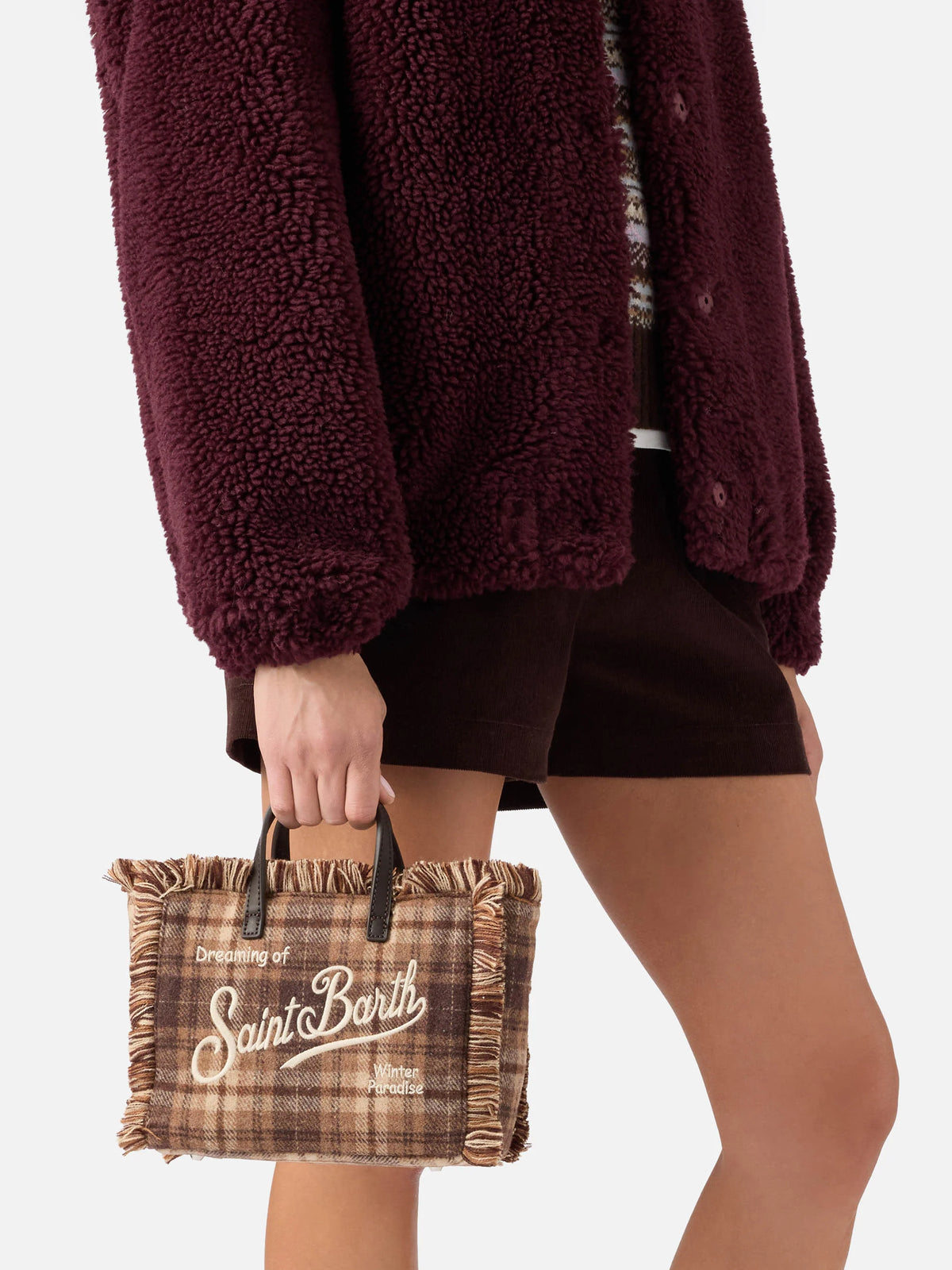 Borsa Mc2 Saint Barth Tartan 1812 da Donna vanity mini wool