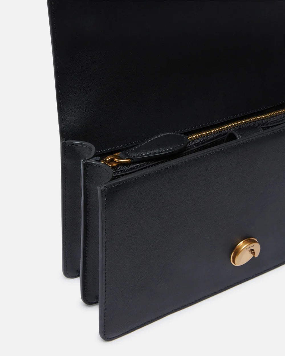 Borsa Pinko Nero Gold da Donna love one classic dc vitello seta