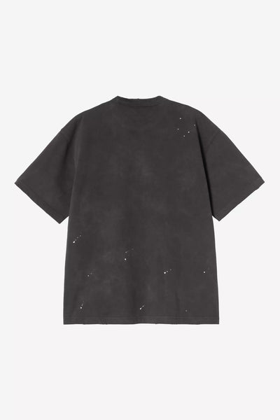 T-Shirt Carhartt Wip Black Destroy Wash Splatter da Uomo i036853 painter