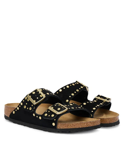 Scarpa Birkenstock Black da Donna 1030348 arizona rivet suede calz. S