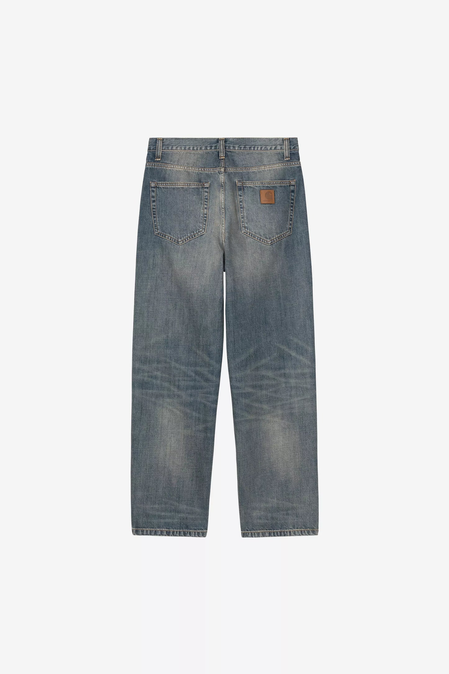 Pantalone Carhartt Wip Blue Worn Used da Uomo i036728 aaron