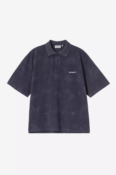 Polo Carhartt Wip Dark Navy Destroy Wash da Uomo i036856 painter
