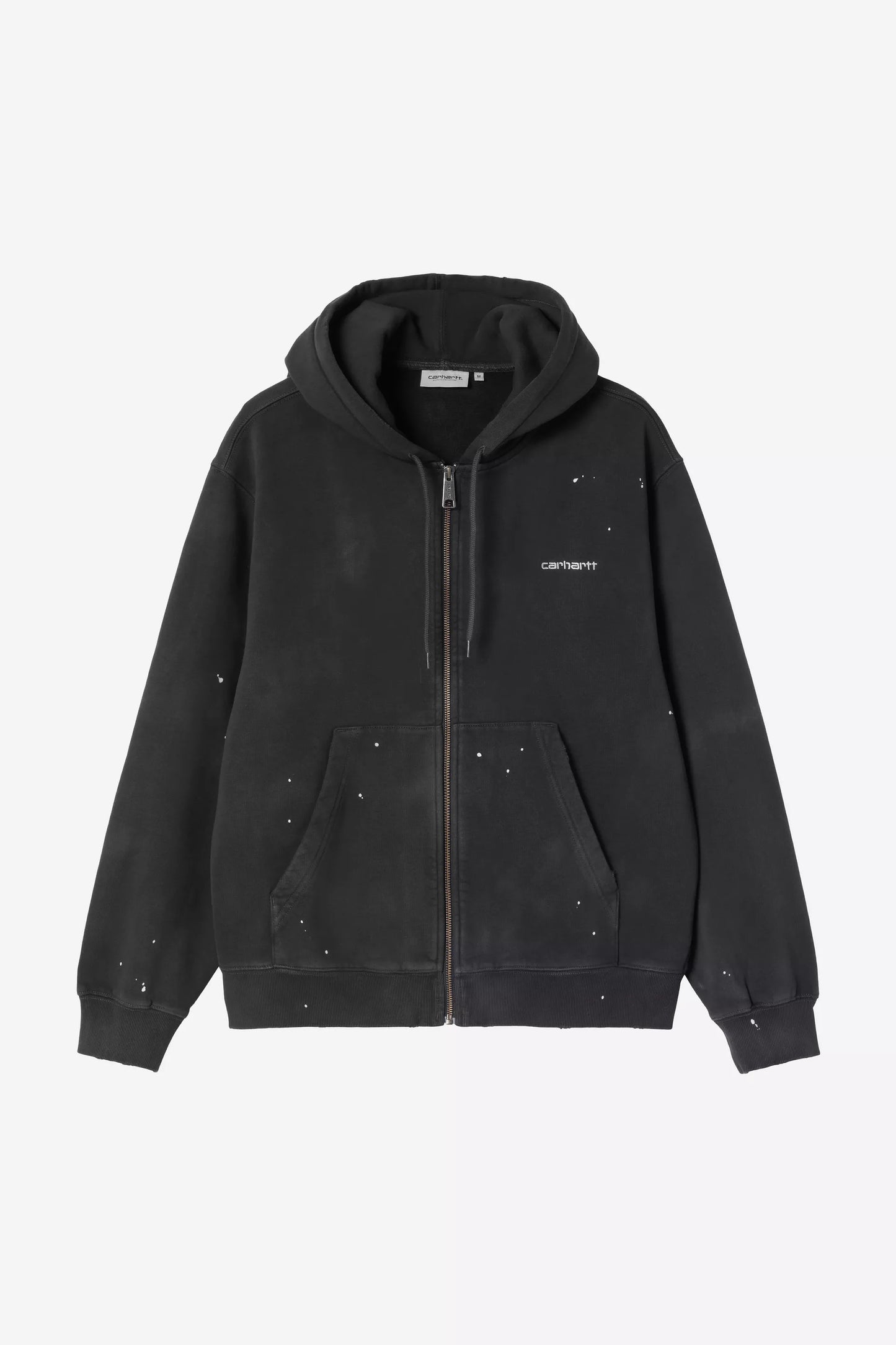 Giubbotto Carhartt Wip Black Destroy Wash Splatter da Uomo i036913 hooded painter