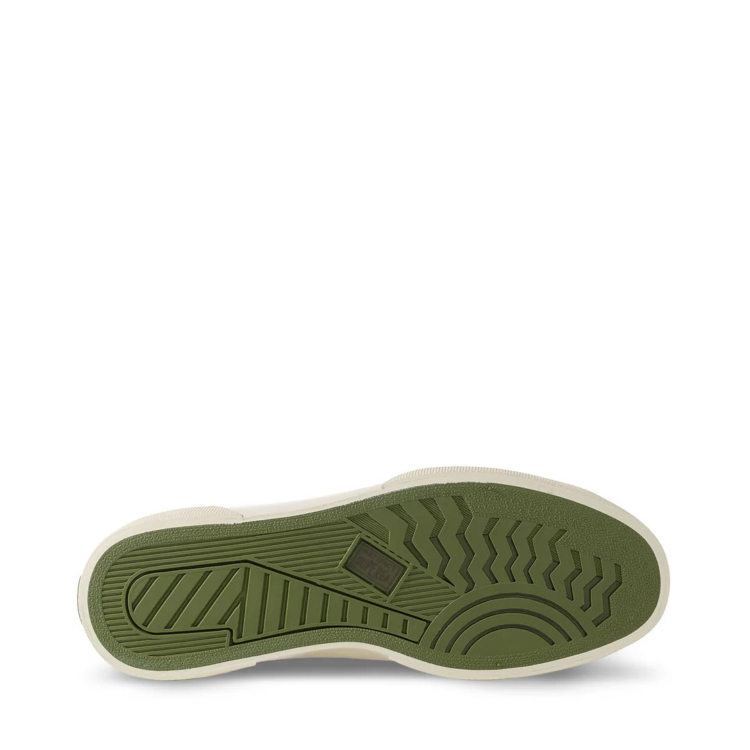 Scarpa Superga Green Dk Olive da Uomo 2432 works low cut cotton canvas