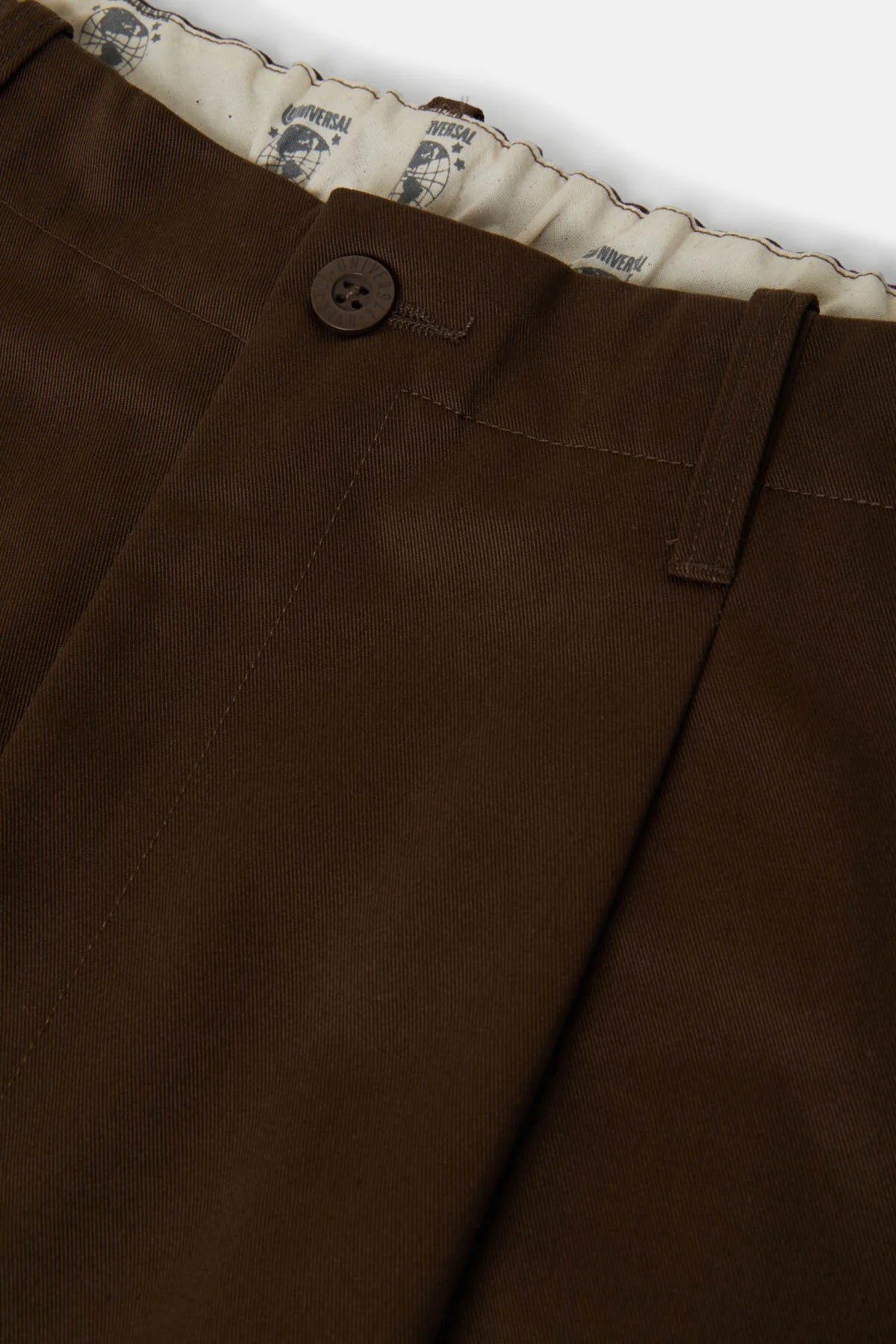Pantalone Universal Overall Brown da Uomo ptf05 twill tuck tapered