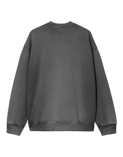 Felpa Carhartt Wip Black Chalk Wash da Uomo i035186