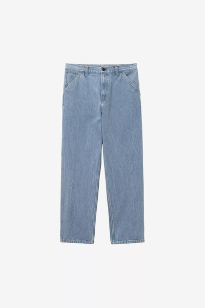 Jeans Carhartt Wip Blue Stone Bleached da Uomo i032024 single knee