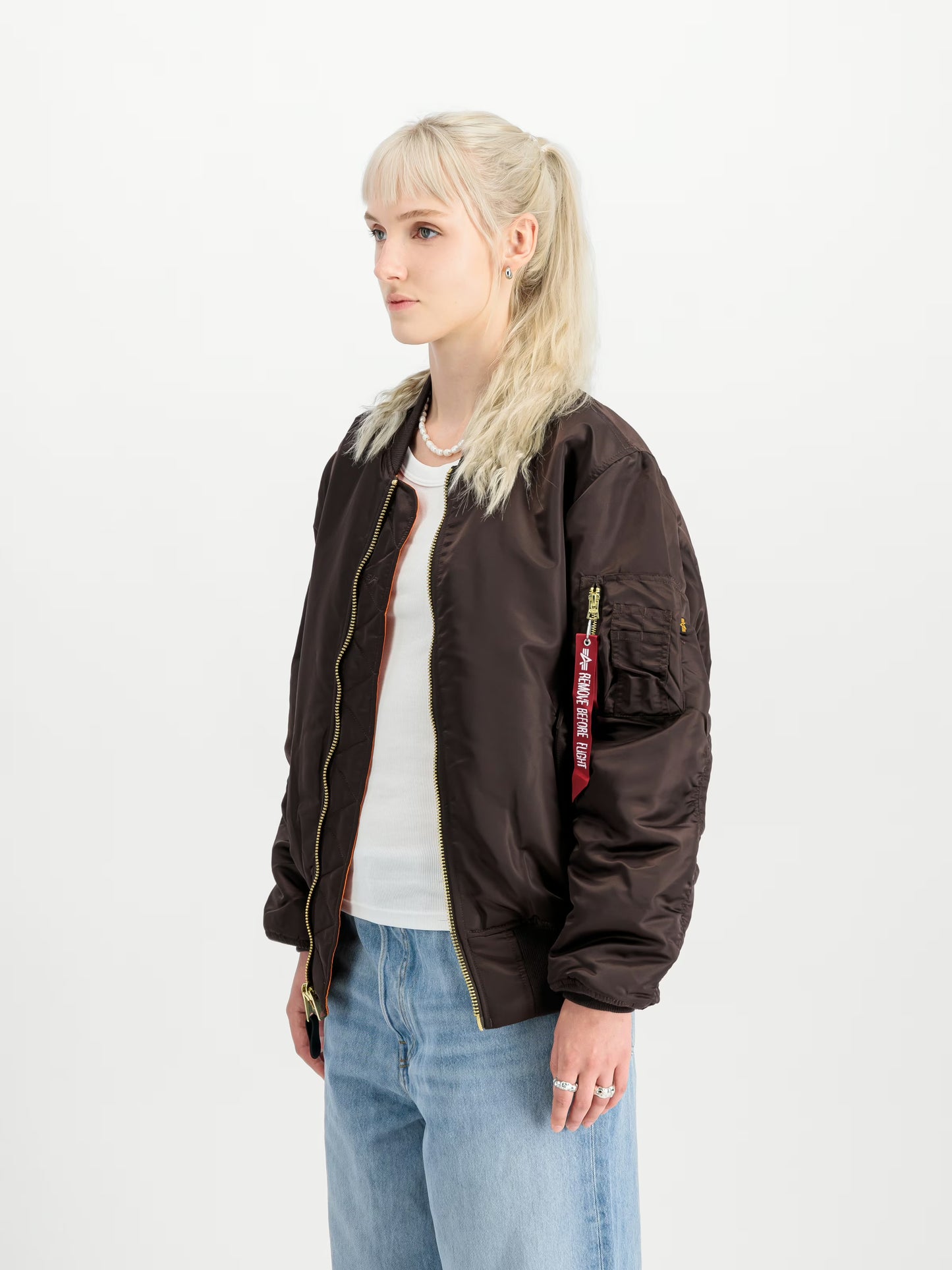Giubbotto Alpha Industries Hunter Brown da Uomo 100101 ma1 heritage