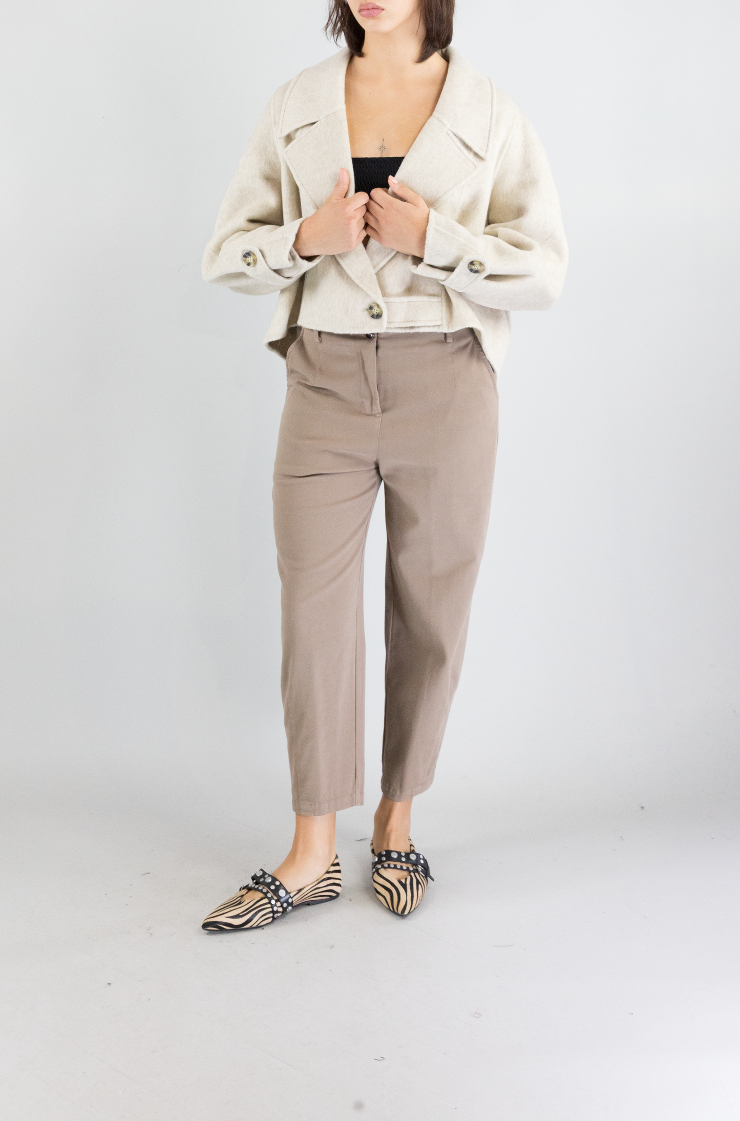 Cappotto Vicolo Beige da Donna tf0026