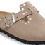 Scarpa Birkenstock Taupe  1030418 boston rivet suede calz s
