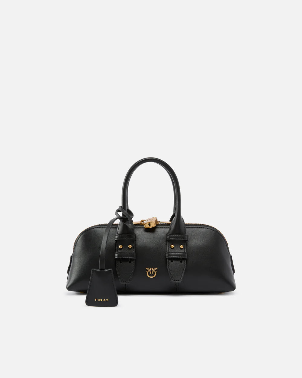 Borsa Pinko Nero da Donna bowling horizontal vitello morbido
