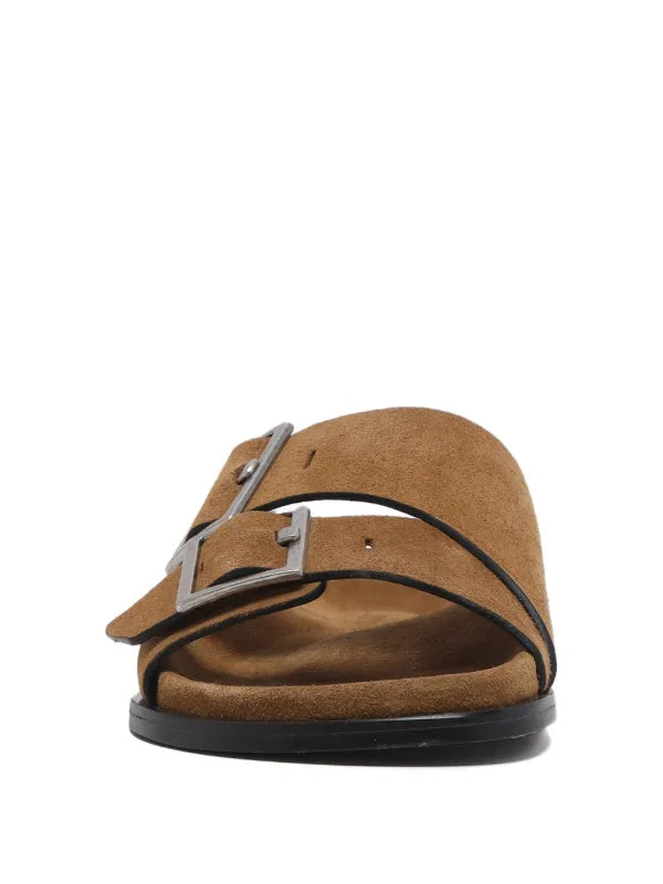 Scarpa  Alohas Suede Tan da Donna alba