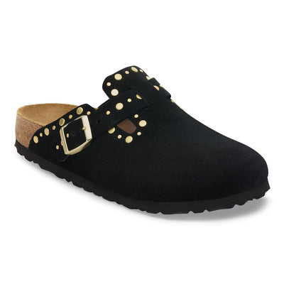 Scarpa Birkenstock Black da Donna 1030491 boston shearling suede calzata s
