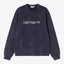 Felpa Carhartt Wip Dark Navy Destroy Wash Splatter da Uomo i036899 painter