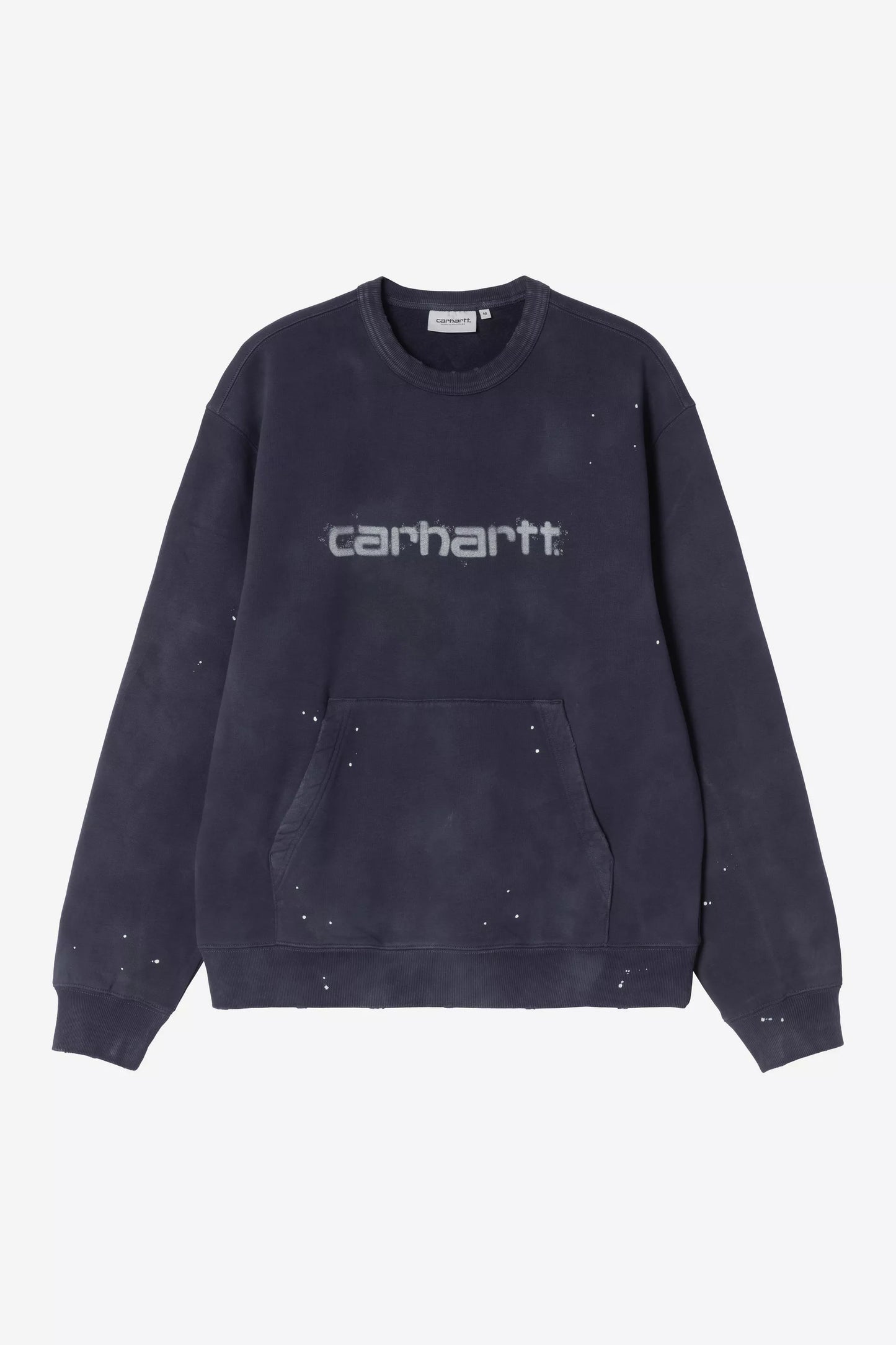 Felpa Carhartt Wip Dark Navy Destroy Wash Splatter da Uomo i036899 painter