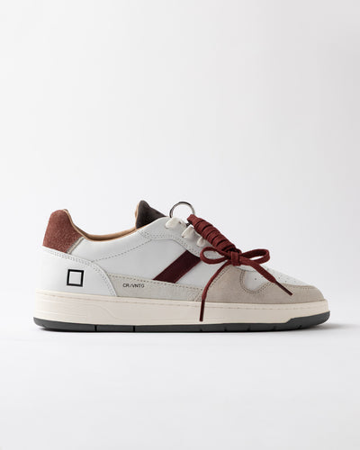 Scarpa Date White Bordeaux da Uomo court 2.0 vintage
