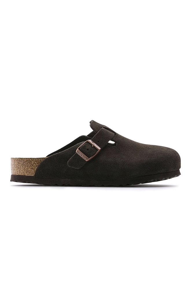 Scarpa Birkenstock Mocca da Uomo 660463 boston sfb  suede leather