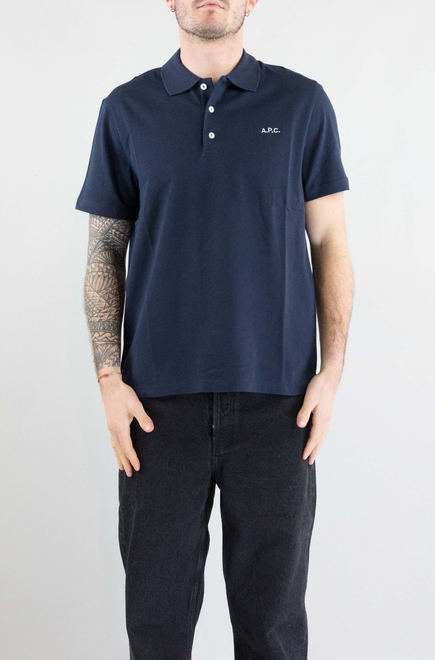 Polo Apc Dark Navy da Uomo cogwz h26342