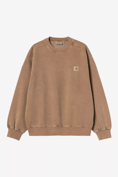 Felpa Carhartt Wip Brown Garmen Dyed da Uomo i029522 vista