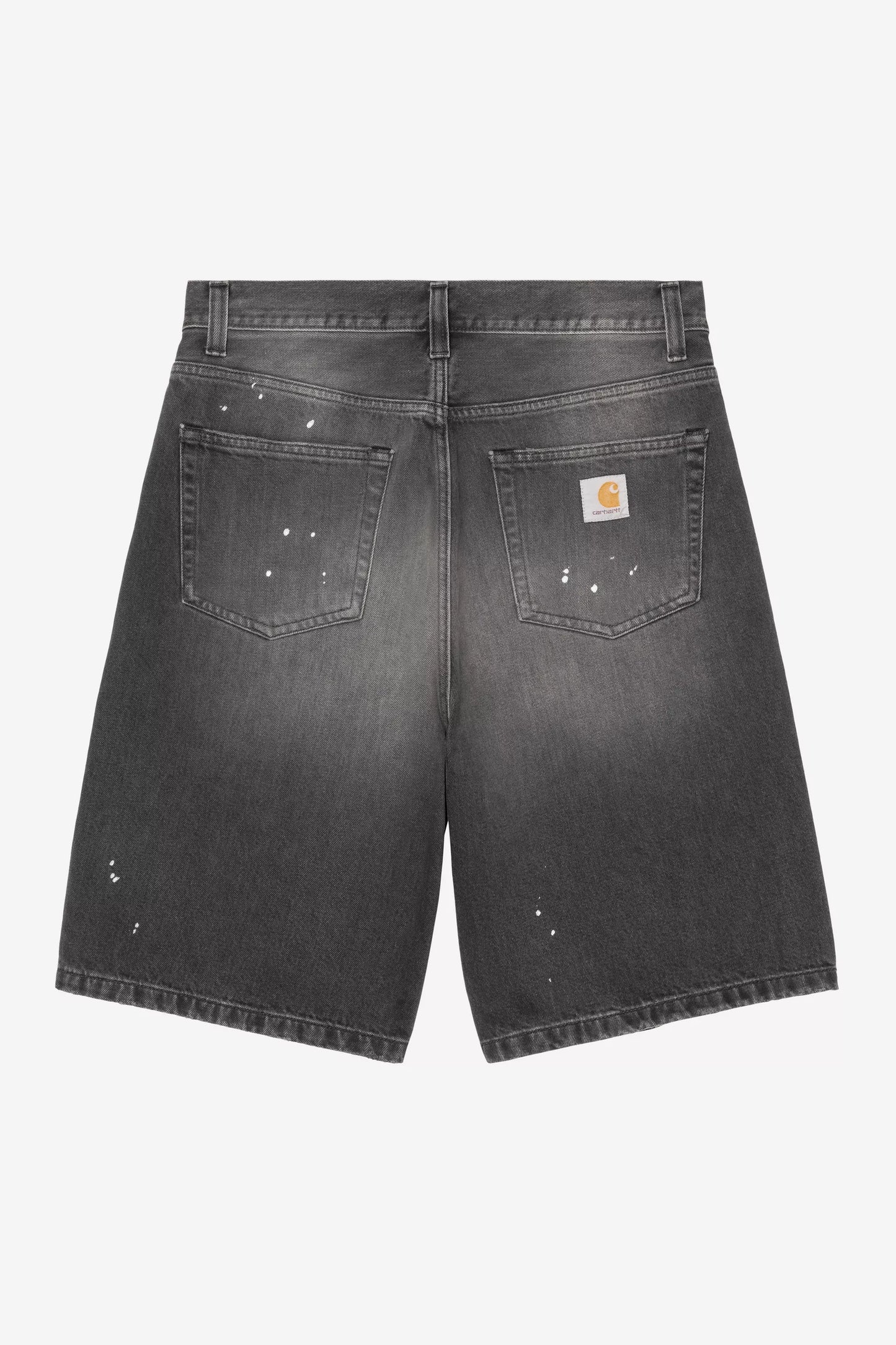 Short Carhartt Wip Black Destroy Wash Splatter da Uomo i037028 landon