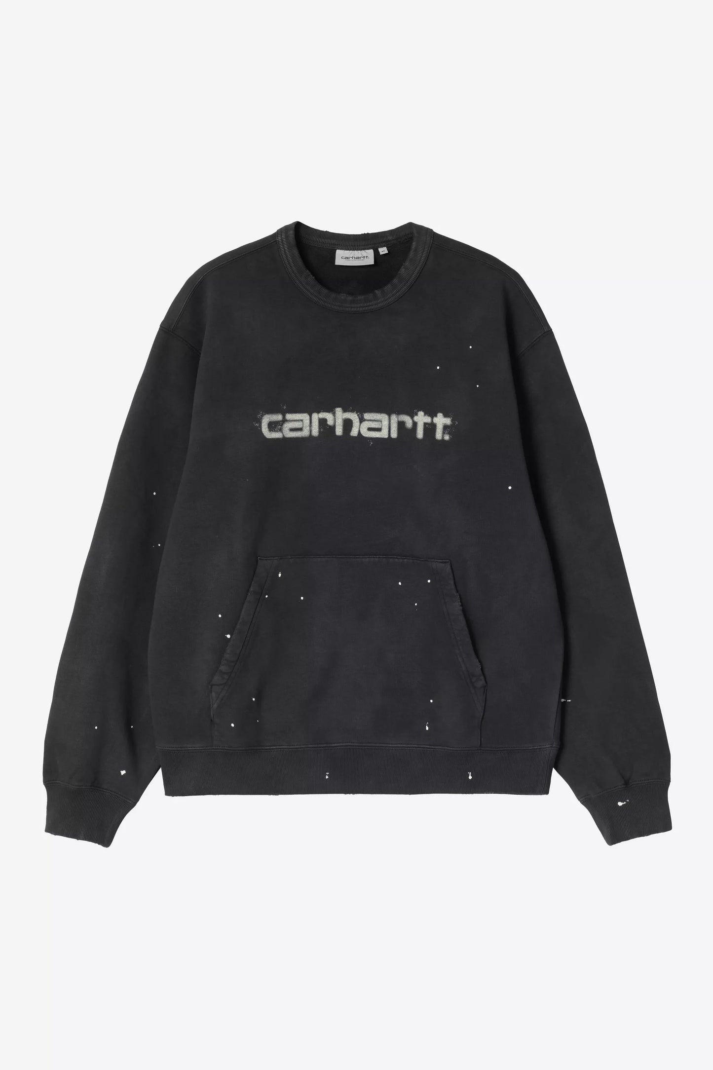 Felpa Carhartt Wip Black Destroy Wash Splatter da Uomo i036899 painter