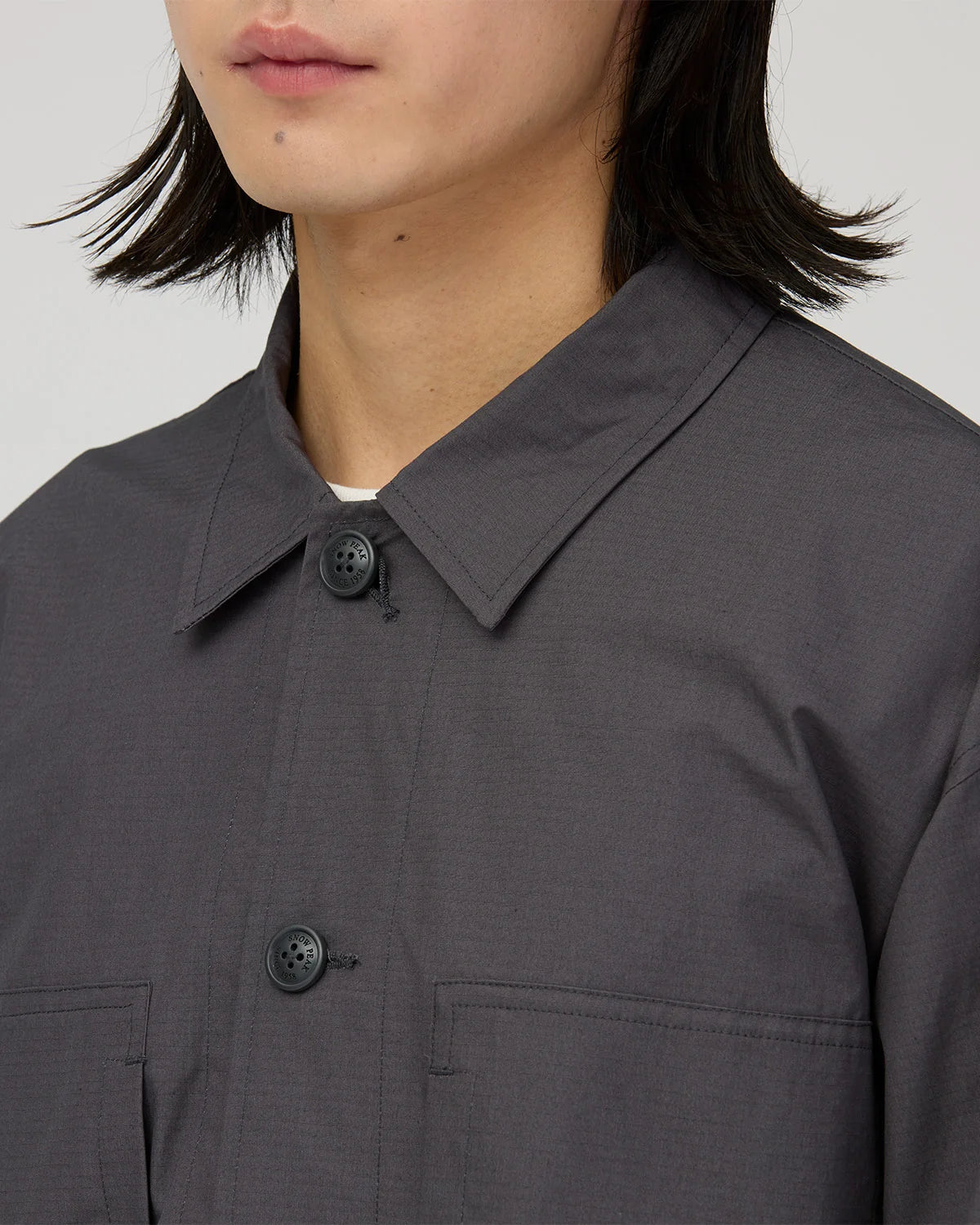 Camicia Snow Peak Charcoal da Uomo cotton ripstop