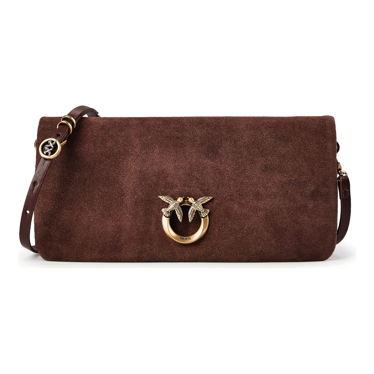 Borsa Pinko L88q marrone da Donna in camoscio click soft horizontal 106022 a0f6