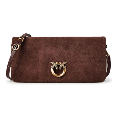 Borsa Pinko L88q marrone da Donna in camoscio click soft horizontal 106022 a0f6